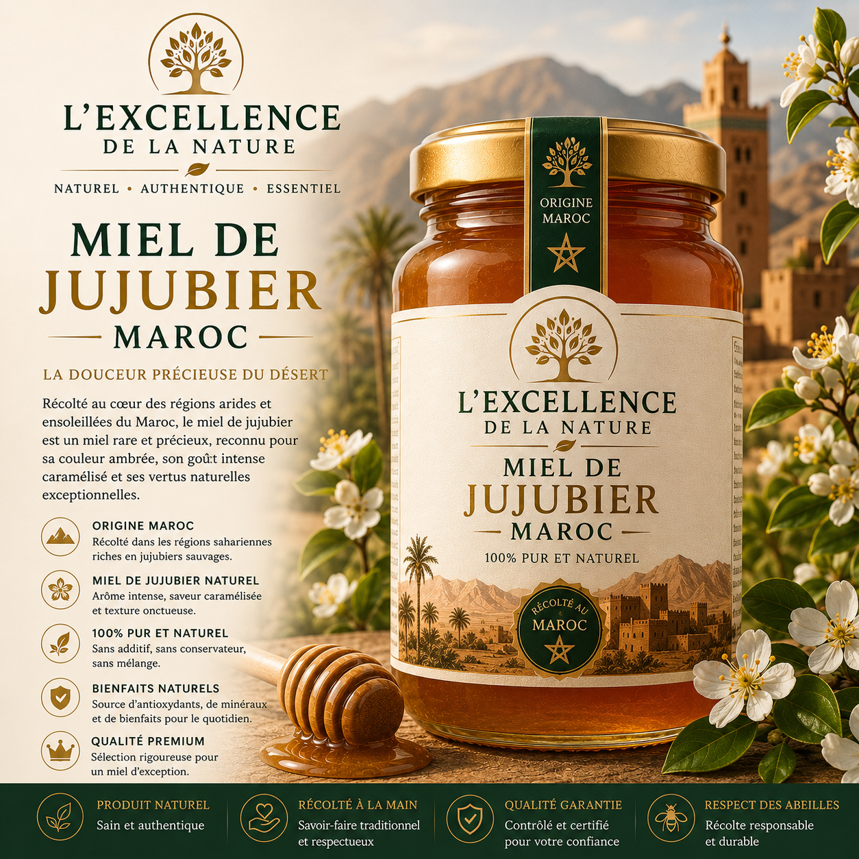 Miel de jujubier Maroc