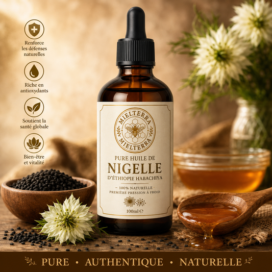 Huile de nigelle (Boîte de 60 gélules) 100% Pure Et Certifiée
